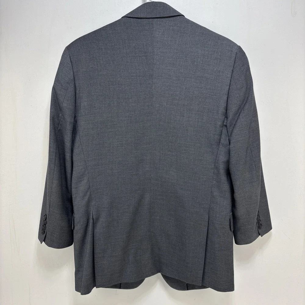 Pronto Uomo Men's Gray Blazer Suit Jacket Size 38S Wool‎ Blend Classic Business